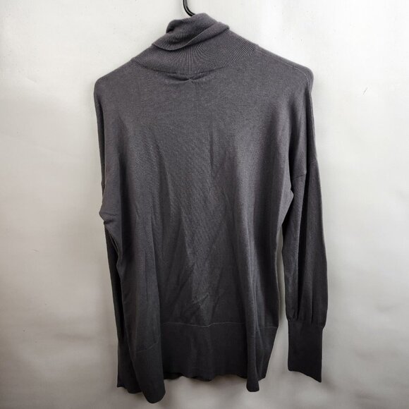 DG2 By Diane Gilman Womens Turtleneck Sweater Large Gray Embellished Pullover - Picture 7 of 8